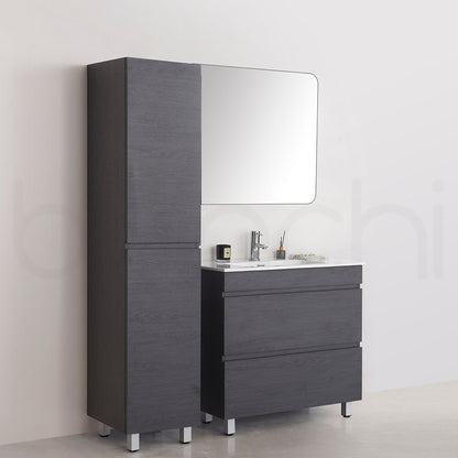 Vellena 900mm Plywood Empire Oak Bathroom Vanity Calacatta Quartz Stone
