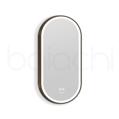 Baiachi Cora LED Oval 450mmx900mm Frame Mirror Antique Bronze