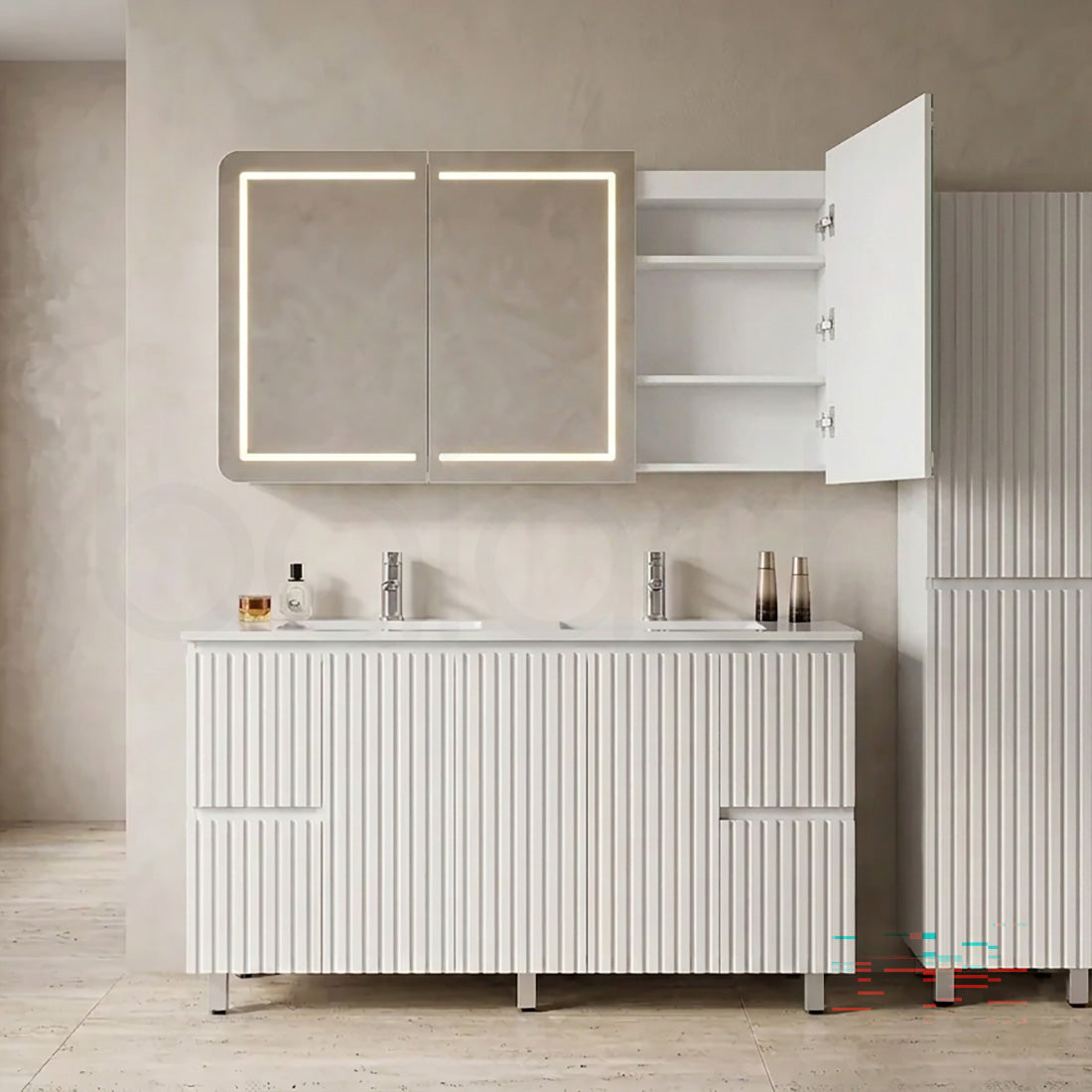 Baiachi 1500x750 Round Edge LED Mirror Cabinet