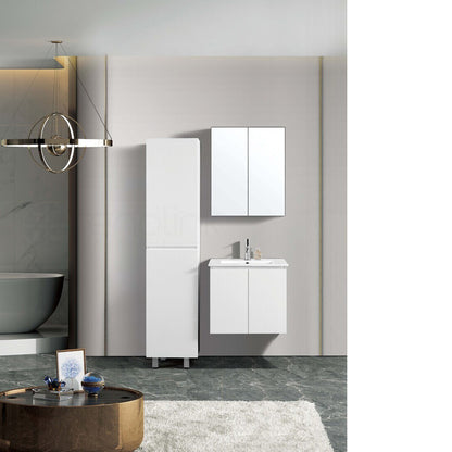Lucena 600mm Slim PVC Water Proof Wall Hung Bathroom Vanity Ceramic Basin