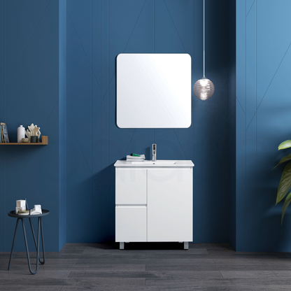 Lucena 750mm Slim Left Drawer PVC Water Proof Bathroom Vanity Cabinet