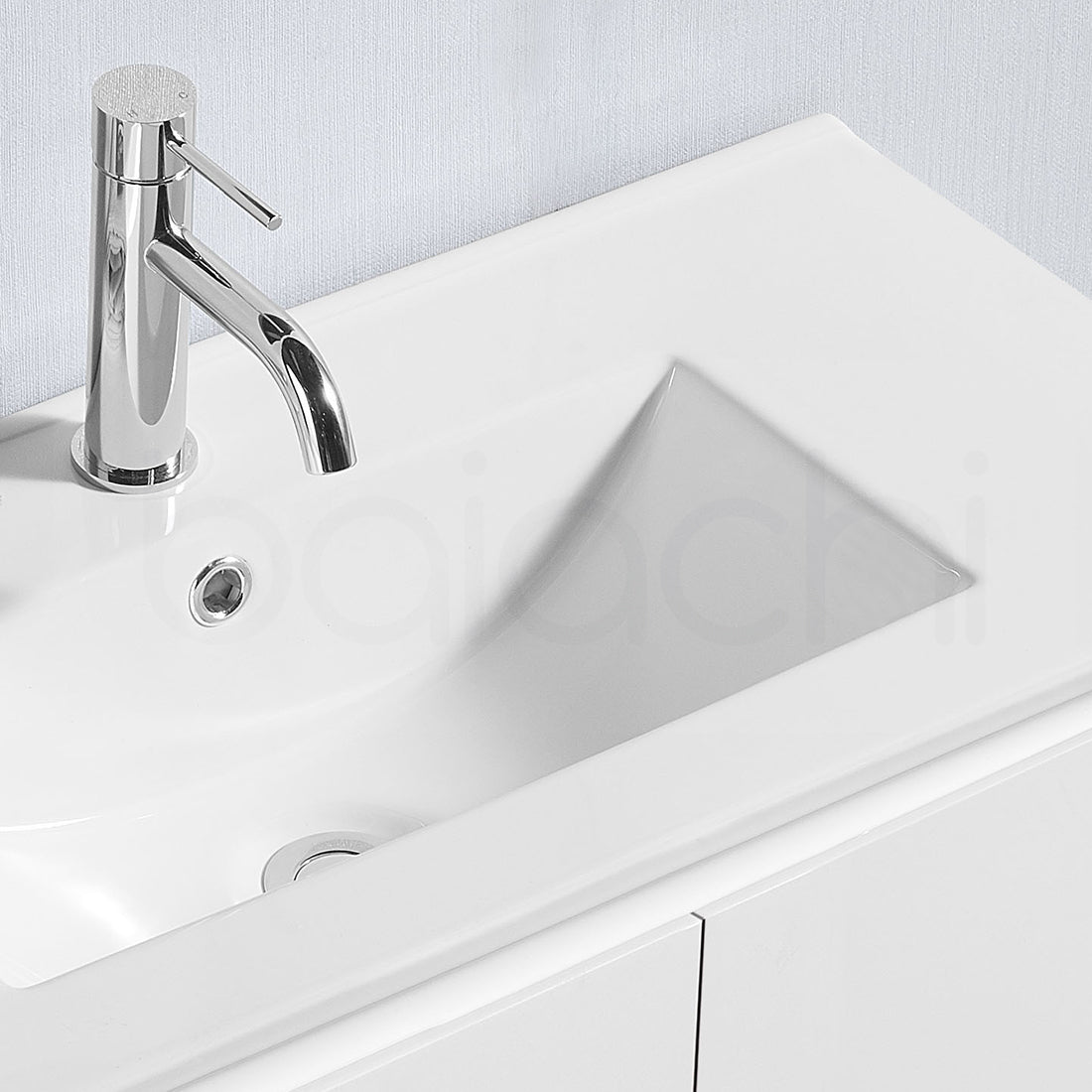 Lucena 750mm Slim Right Drawer PVC Water Proof Bathroom Vanity Ceramic Basin