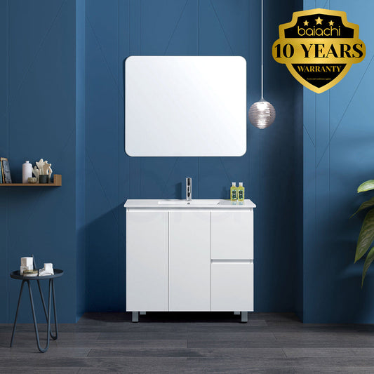 Lucena 900mm Slim Right Drawer PVC Water Proof Bathroom Vanity Cabinet