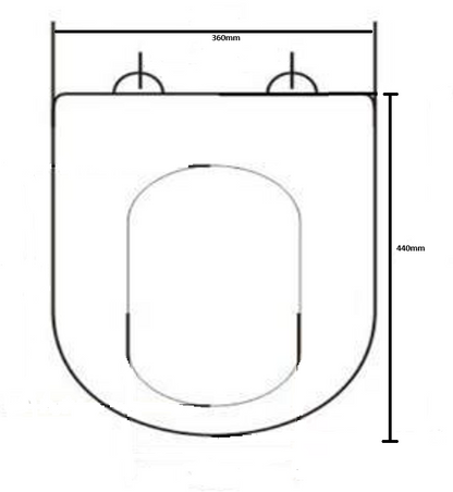 Urea-Formaldehyde (UF) Slim D Shape Toilet Seat