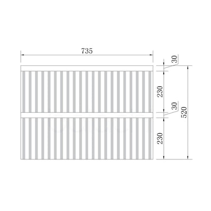 Oslo 750mm Plywood Wall Hung Bathroom Vanity Cabinet