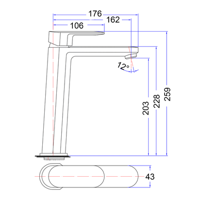 Cora High Rise Basin Mixer Chrome