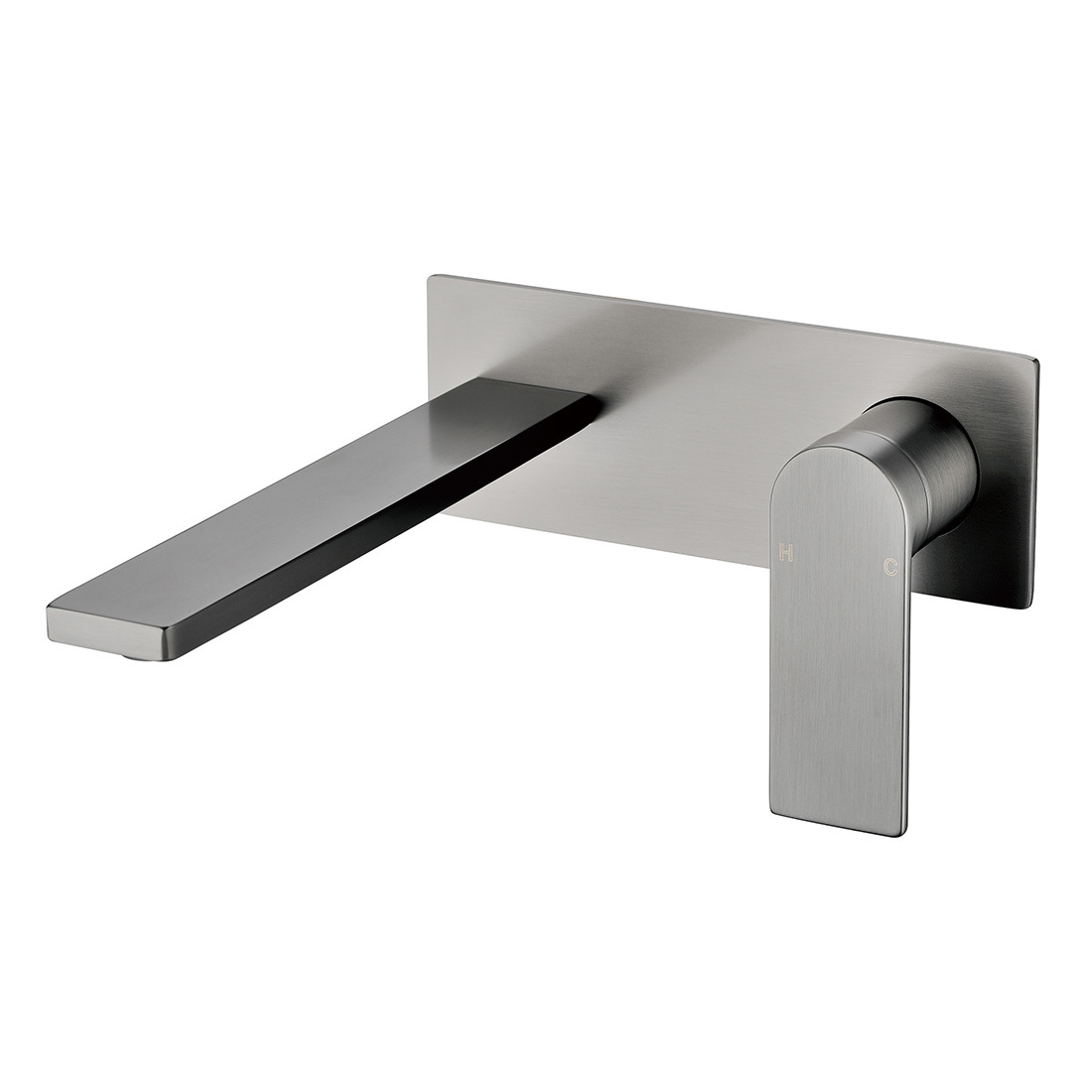 Ruki Wall Mixer With Spout Gun Metal
