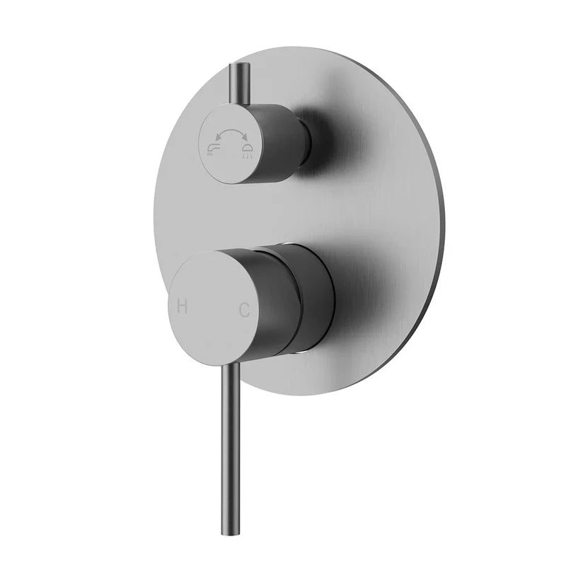 Otus Slimline SS Wall Diverter Mixer Brushed Nickel