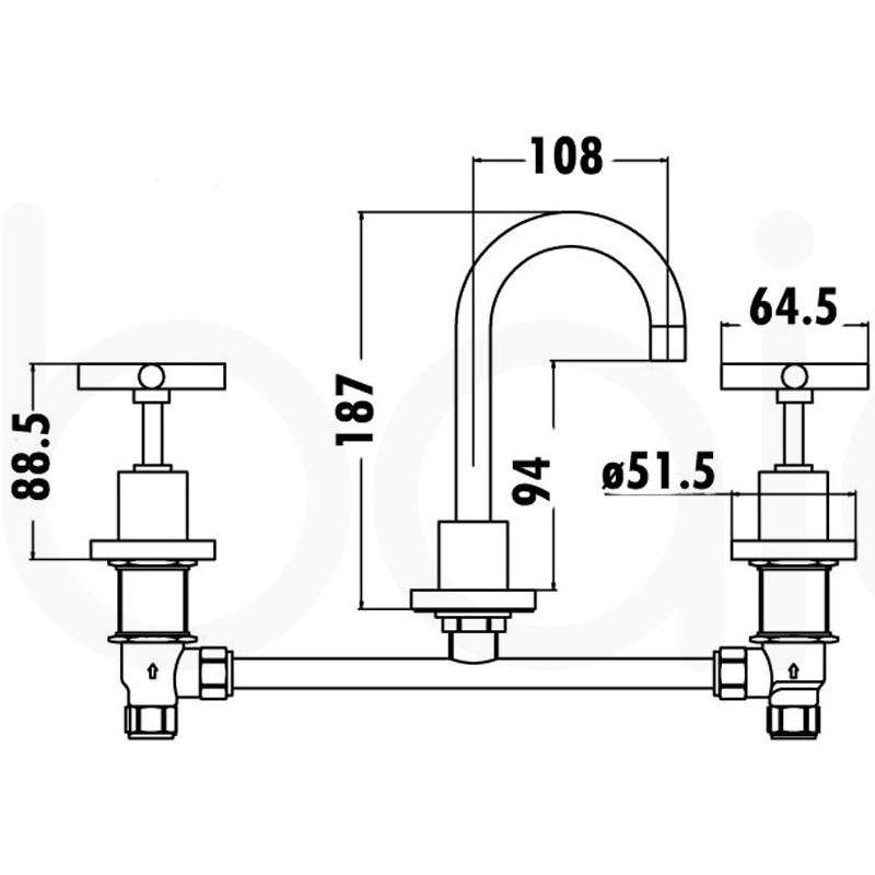 Basin Tap Set Matte Black