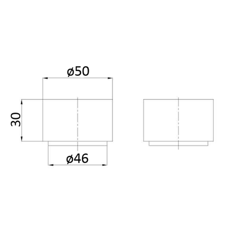 Tana Quarter Turn Wall Top Assemblies Matte Black