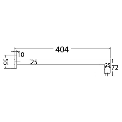 Square Wall Shower Arm Chrome