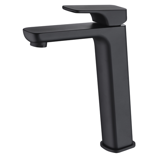 Eden Soft Square High Rise Basin Mixer Matte Black
