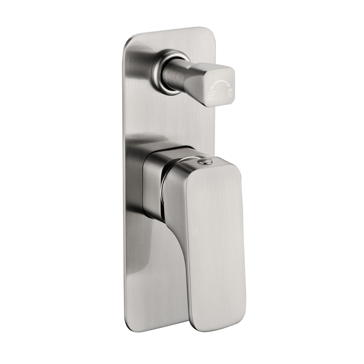 Ikon Eden Wall Mixer Diverter Brushed Nickel