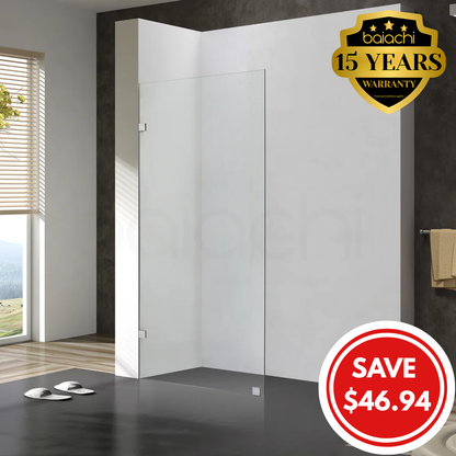 900mm Fixed Panel Shower Screen Chrome