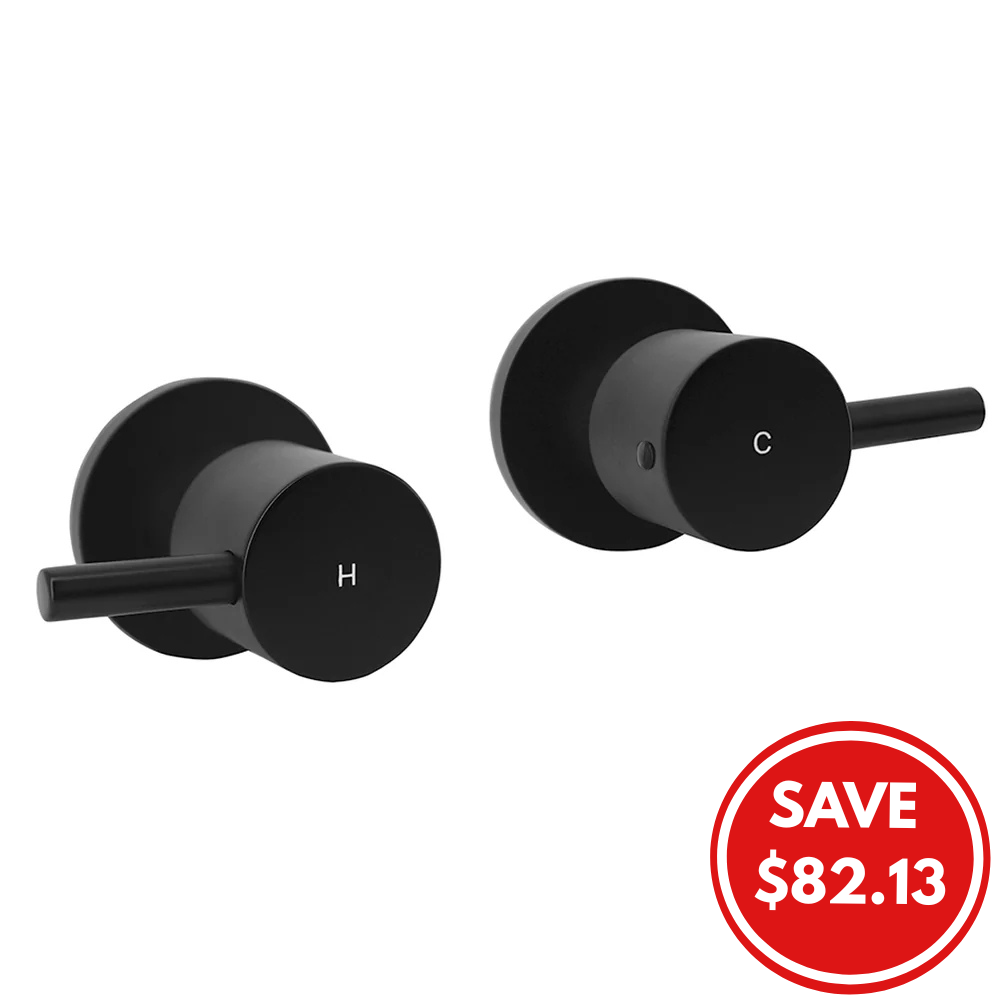 Wall Top Assemblies Round Quarter Turn Matte Black