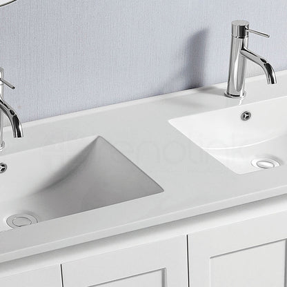 Shaker 1200mm Plywood Bathroom Vanity Double Ceramic Basin