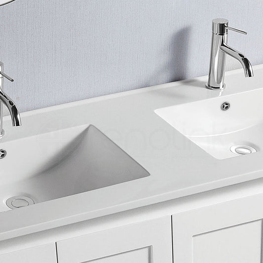 Shaker 1200mm Plywood Bathroom Vanity Double Ceramic Basin