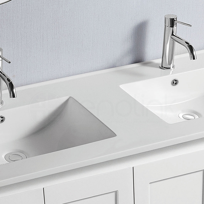 Shaker 1200mm Plywood Bathroom Vanity Double Ceramic Basin