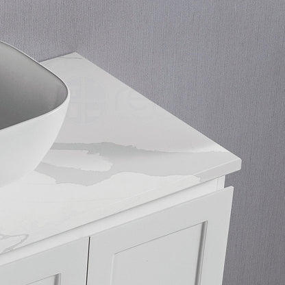 Shaker 1500mm Plywood Bathroom Vanity Calacatta Stone