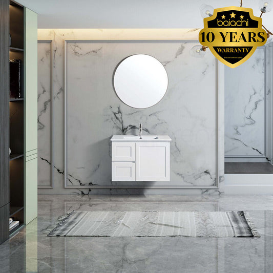 Shaker 750mm PVC Wall Hung Bathroom Vanity Cabinet