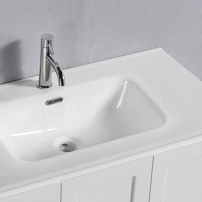 Shaker Plywood 900mm Bathroom Vanity Right Drawers Ceramic Basin