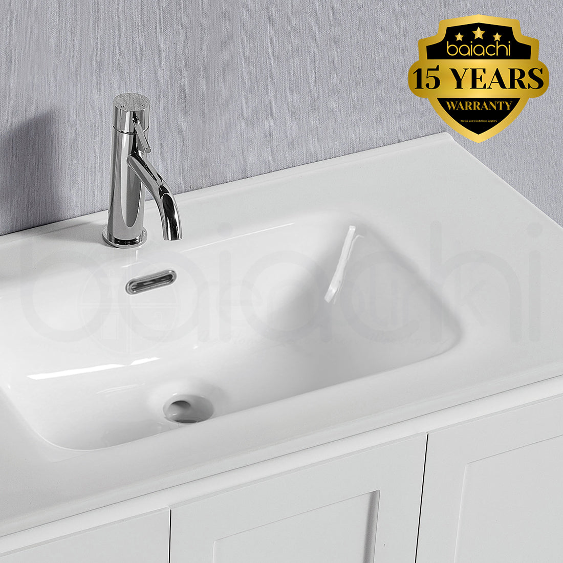 Shaker Plywood 750mm Left Drawer Bathroom Vanity Ceramic Basin