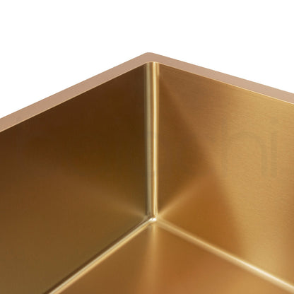 Baiachi 450x450 Handmade Kitchen and Laundry Stainless Steel Sink Single Bowl Top Undermount Brushed Copper
