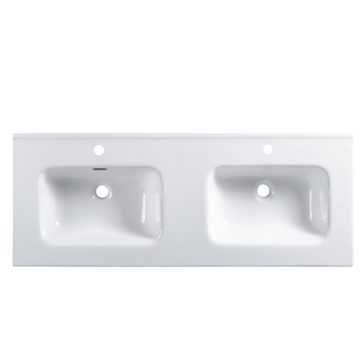 Vellena 1200mm Plywood Prime Oak Bathroom Vanity Double Ceramic Basin