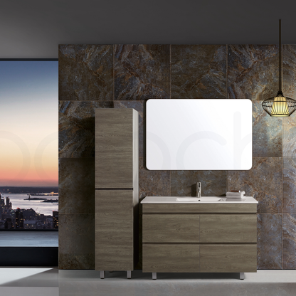 Vellena 1200mm PVC Water Proof Wash White Bathroom Vanity Ceramic Basin