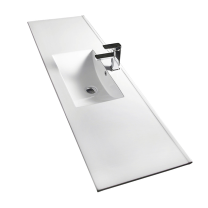 Vellena 1200mm Plywood Empire Oak Wall Hung Bathroom Vanity Ceramic Basin