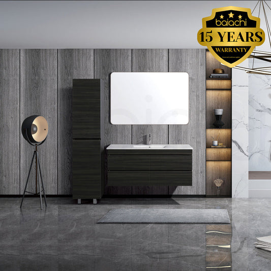 Vellena 1500mm Plywood Empire Oak Wall Hung Bathroom Vanity Cabinet