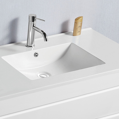 Vellena 1200mm Plywood Wall Hung Bathroom Vanity Ceramic Basin