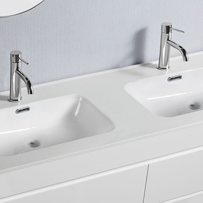 Vellena 1200mm PVC Water Proof Wall Hung Bathroom Vanity Double Ceramic Basin