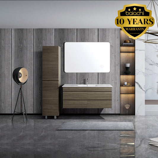 Vellena 1200mm PVC Water Proof Wash White Wall Hung Bathroom Vanity Cabinet
