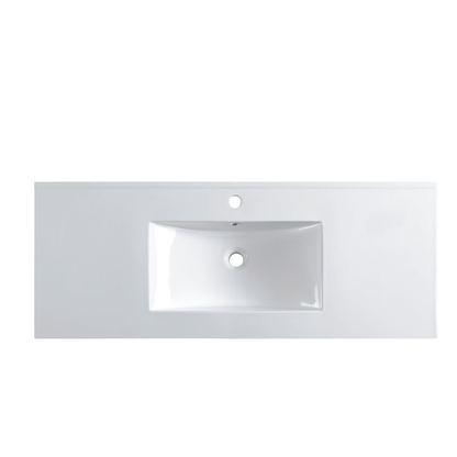 Vellena 1500mm Plywood Prime Oak Wall Hung Bathroom Vanity Ceramic Basin