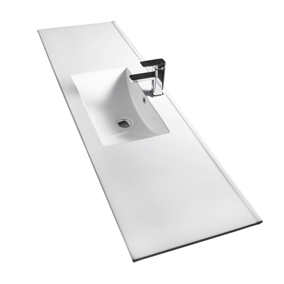 Vellena 1500mm PVC Water Proof Wash White Wall Hung Bathroom Vanity Poly Marble Basin