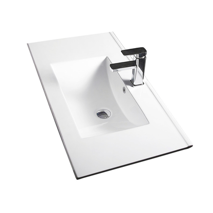 Vellena 600mm PVC Water Proof Empire Oak Wall Hung Bathroom Vanity Ceramic Basin