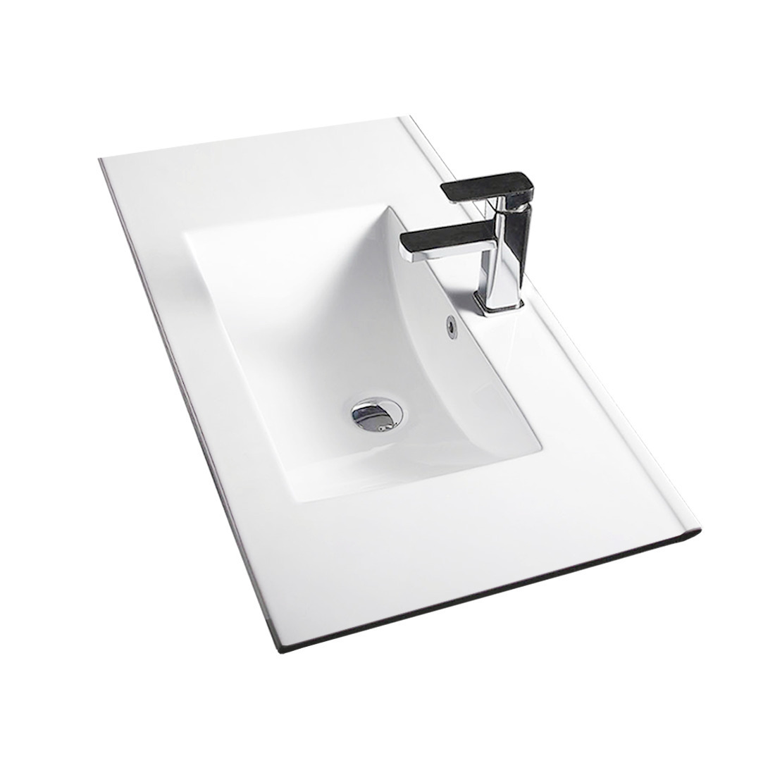 Vellena 600mm PVC Water Proof Wall Hung Bathroom Vanity Ceramic Basin