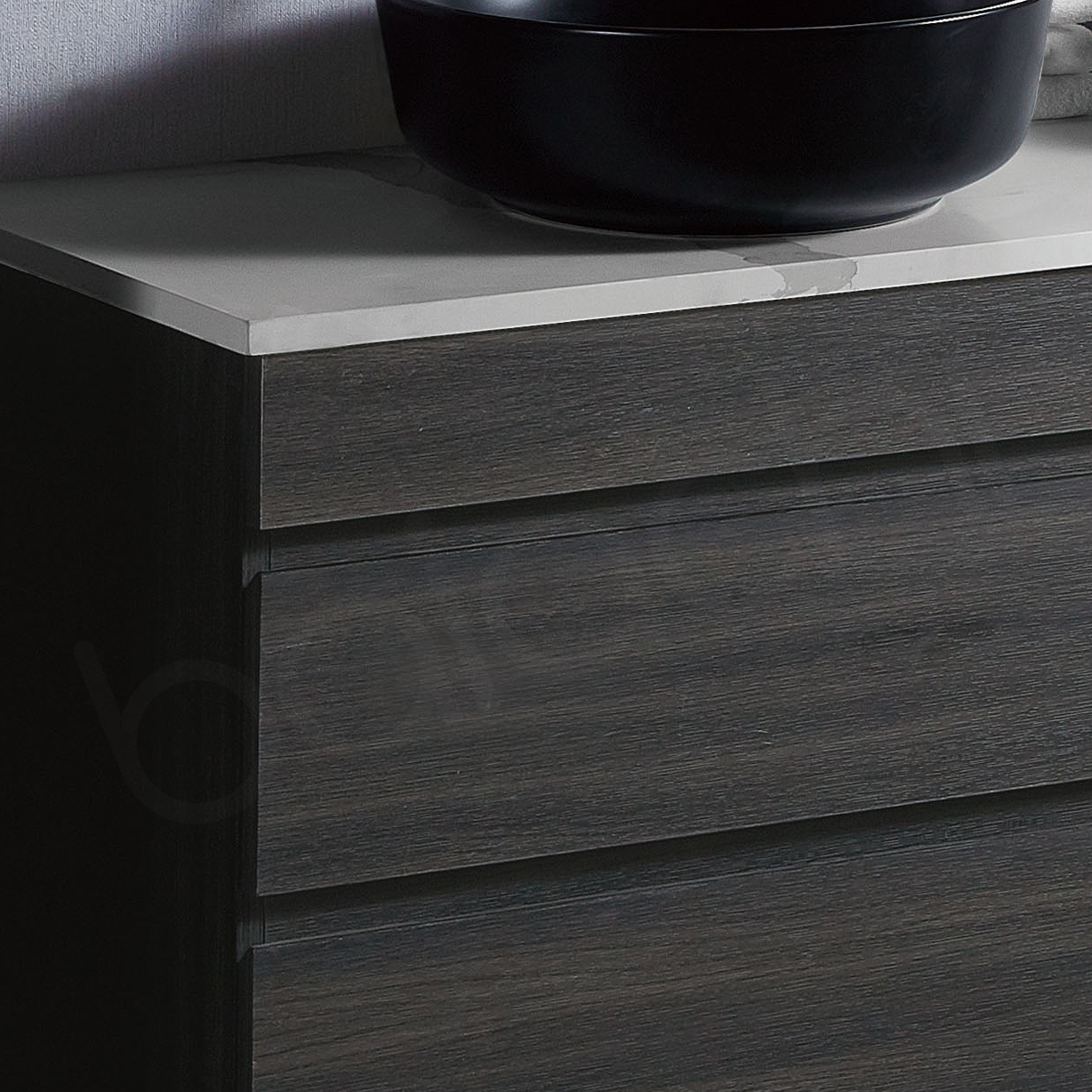Vellena 750mm PVC Water Proof Empire Oak Wall Hung Bathroom Vanity Cabinet