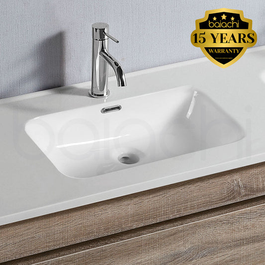 Vellena Plywood 750mm Prime Oak Bathroom Vanity Ceramic Basin