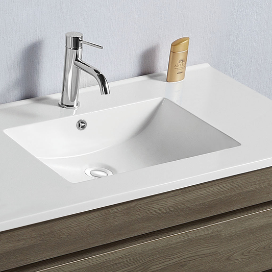 Vellena 900mm PVC Water Proof Wash White Bathroom Vanity Ceramic Basin