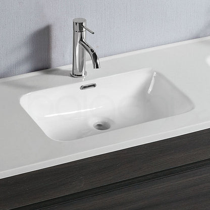 Vellena Plywood 900mm Wall Hung Empire Oak Bathroom Vanity Ceramic Basin