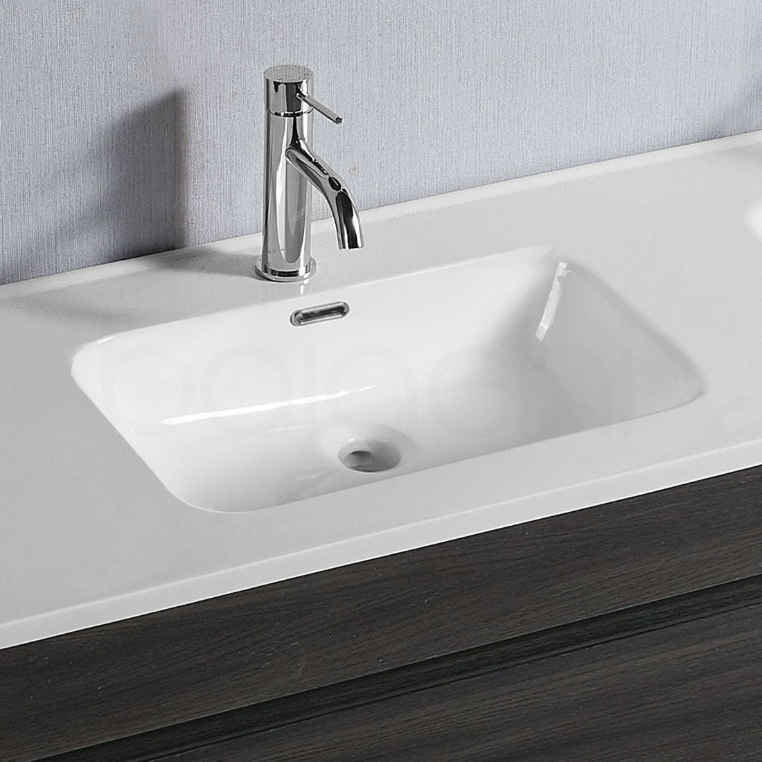 Vellena Plywood 900mm Wall Hung Empire Oak Bathroom Vanity Ceramic Basin