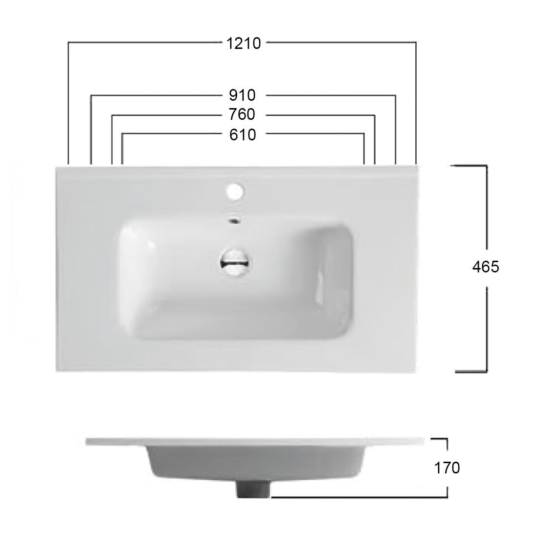 Vellena Plywood 900mm Wall Hung Bathroom Vanity Ceramic Basin