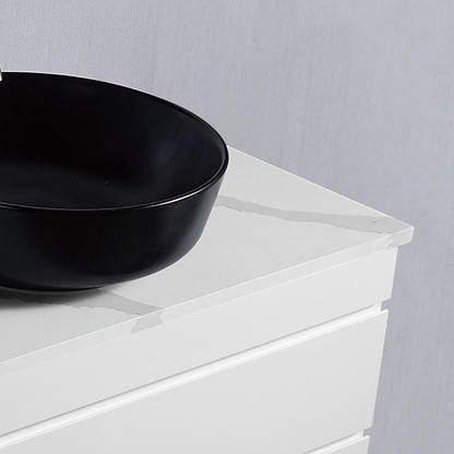 Vellena Plywood 900mm Wall Hung Bathroom Vanity Calacatta Stone
