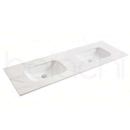 Baiachi 1500mm Calacatta Quartz with Undercounter Stone Double Ceramic Basin