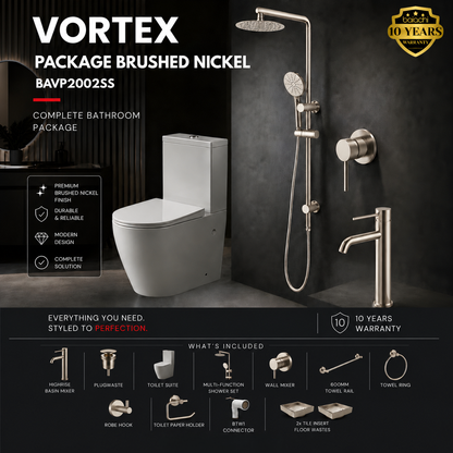 VORTEX PACKAGE BRUSHED NICKEL 2002SS