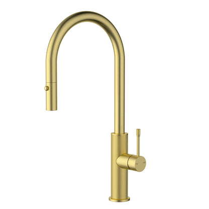 Linie Pull-Out Kitchen And Laundry Sink Mixer Brushed Gold