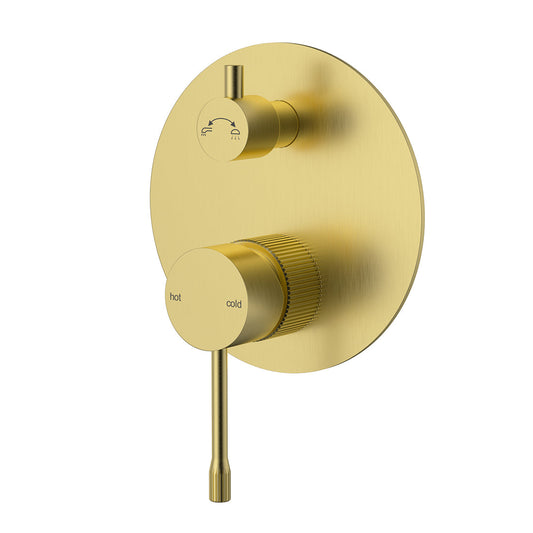 Linie Wall Mixer With Diverter Brushed Gold