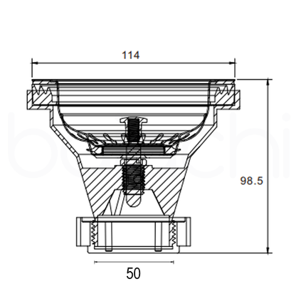 Baiachi Stainless Steel Basket Kitchen Sink Waste 50mm Gun Metal